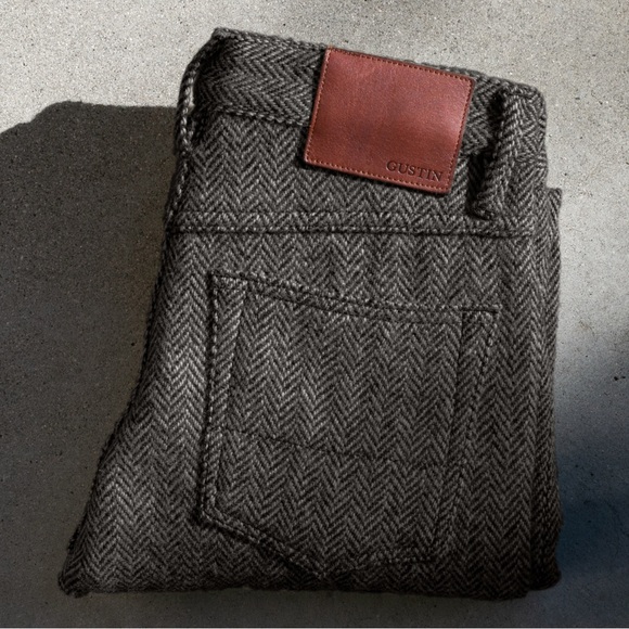 Gusting Men’s Tweed Herringbone Pants 32 - Picture 1 of 9